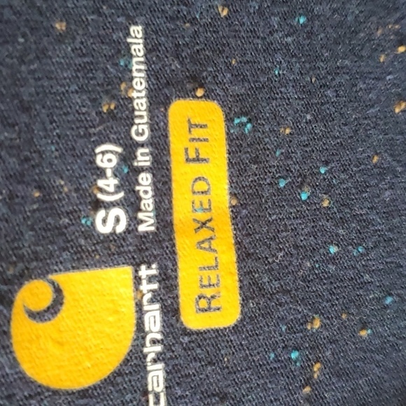 Vintage Carharrt LS navy fleck rugged workweek tee shirt small (4-6) relaxed fit - Picture 3 of 7